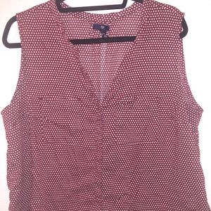 Sleeveless button down tunic